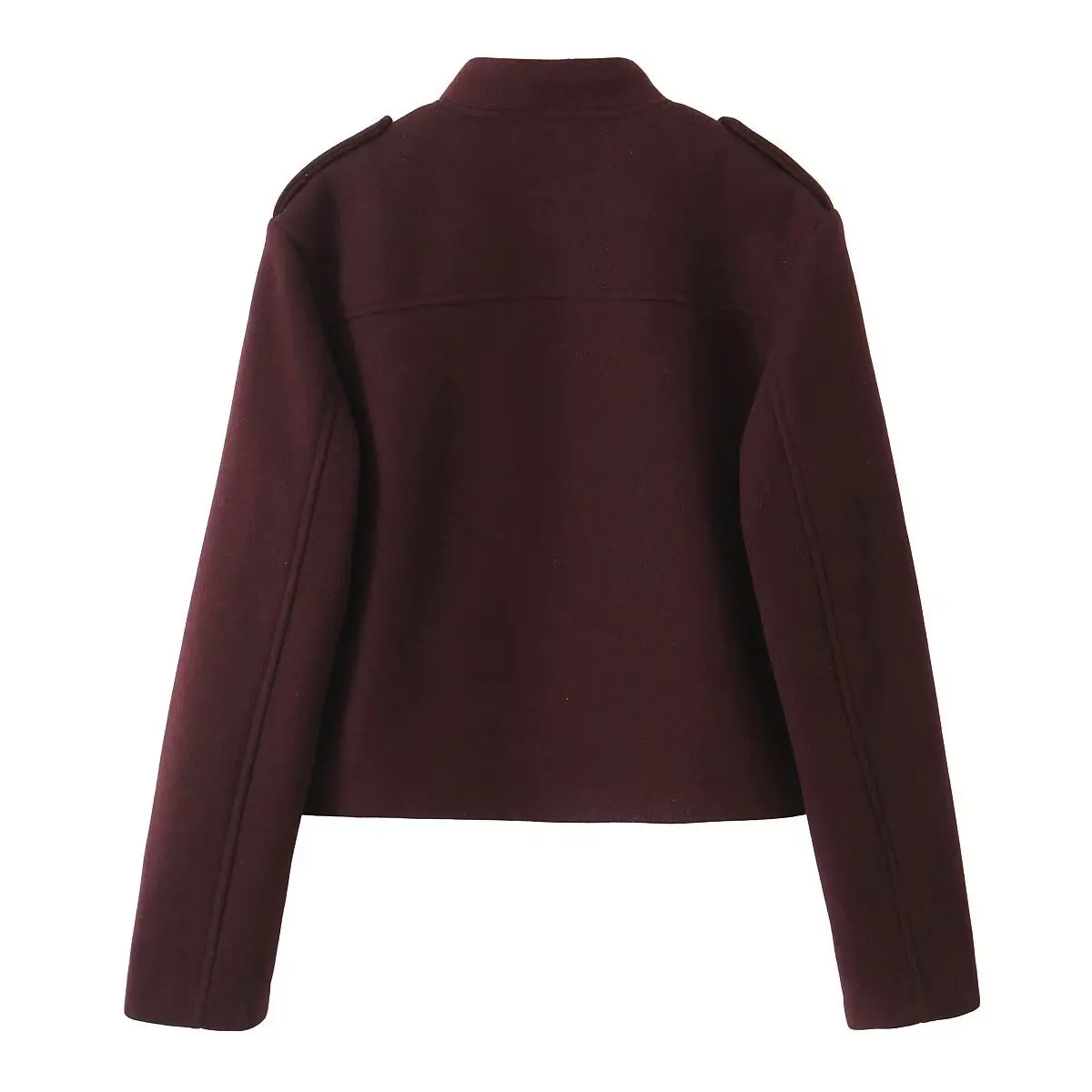 PB &amp ZA женская осень 2024 новая модная мягкая короткая куртка с круглым вырезом