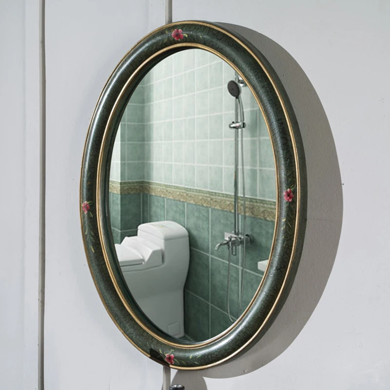 Decal Mirror Frame Vintage Bathroom Large Shower Wall Mirror Vanity Body Tiles Living Room Green Woondecoratie Bedroom Decor
