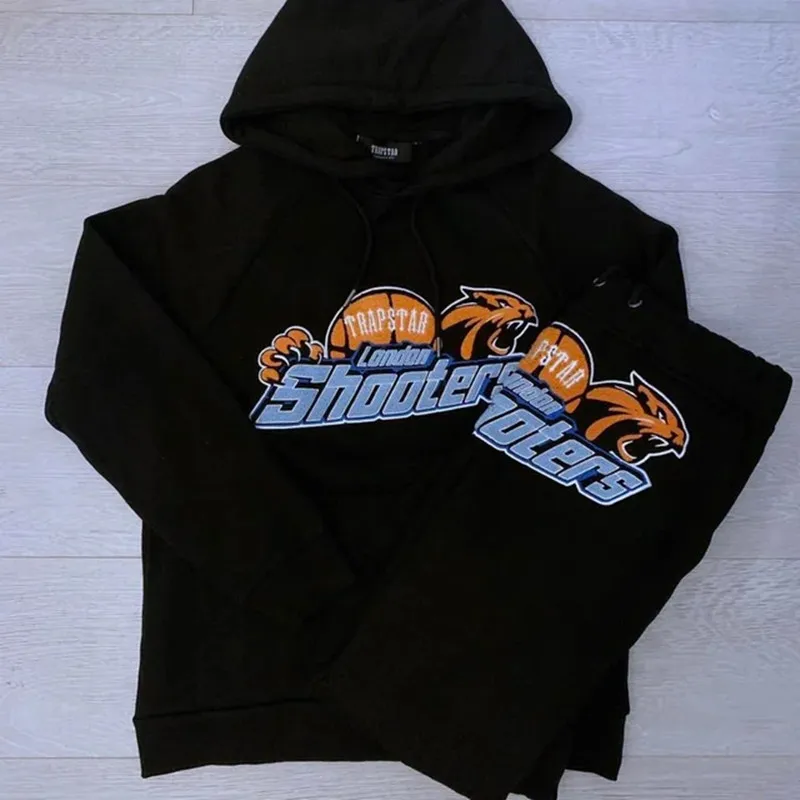 

Костюм спортивный трапециевидный для мужчин и женщин, толстовка с капюшоном и вышивкой, штаны