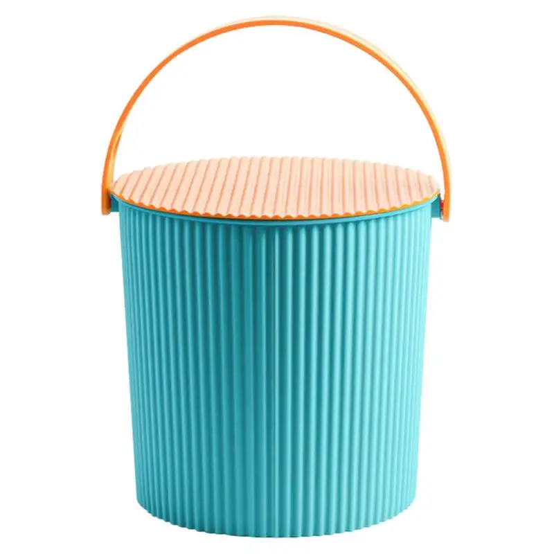 

Car Storage Bucket With Lid Fashionable Garbage Bins With Lids Multifunctional Seatable Bucket Stool With Strong Handle Outdoor