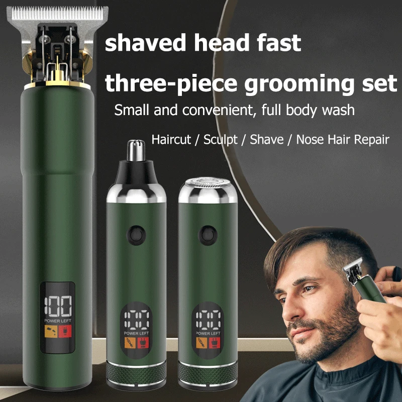 

Машинка для стрижки волос мужская с ЖК-дисплеем, 2022