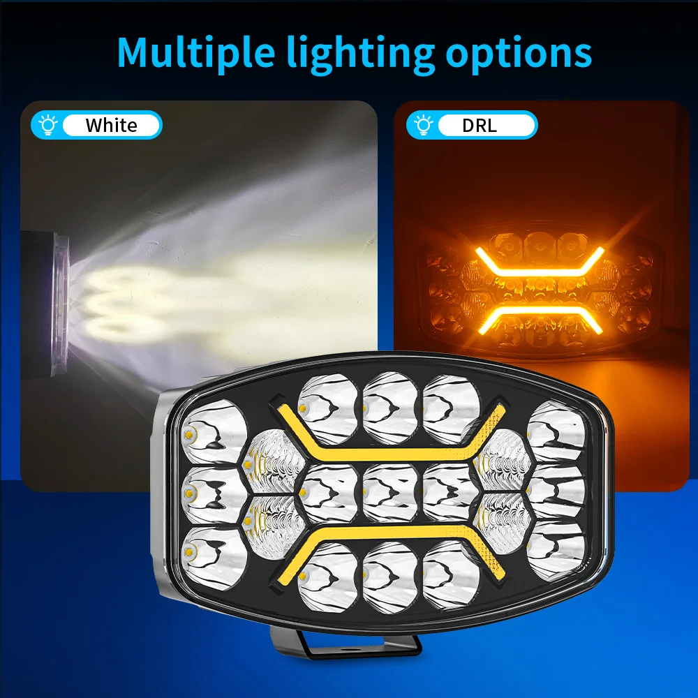 фары дальнего свет10 дюймов 12 В/24 В фара для грузовика прицепа желтого и белого