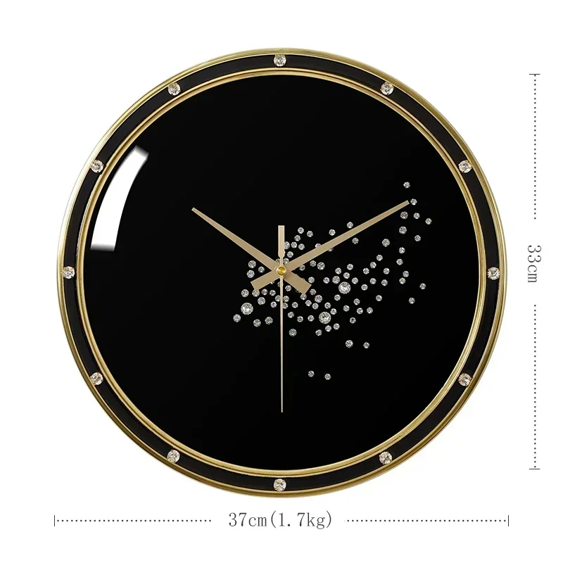 Роскошные европейские настенные часы золотые бесшумные для гостиной и кухни