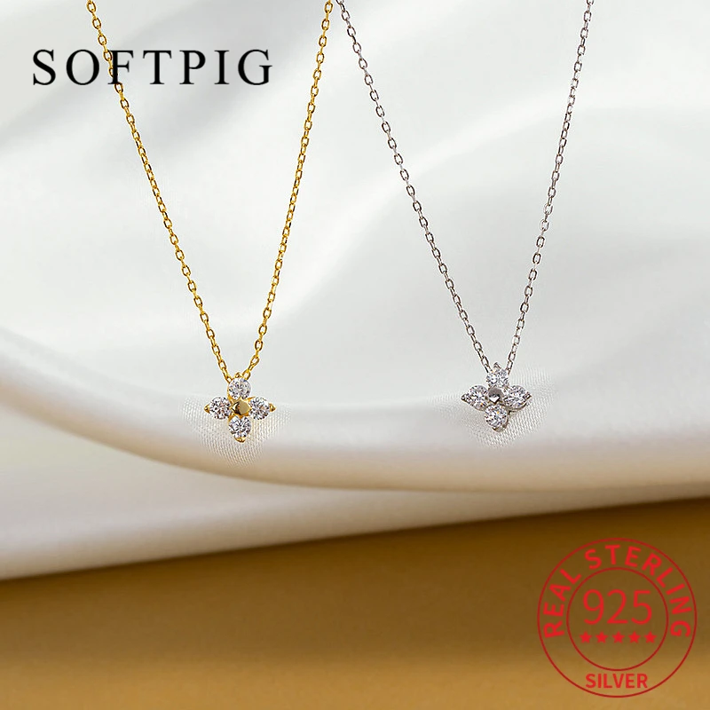 Женский чокер из серебра 925 пробы с фианитом