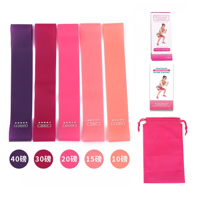 

Portable Fitness Workout Equipment Rubber Resistance Bands Yoga Gym Elastic Gum Strength Pilates Crossfit Women Weight Sports