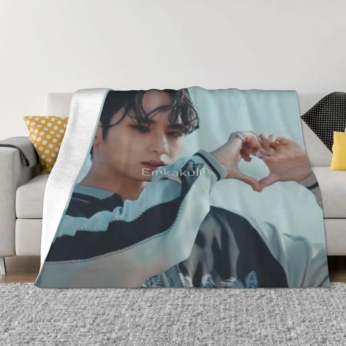 Одеяло Mingyu с сердцем от горячего мВ покрывало на кровать для улицы сохраняет