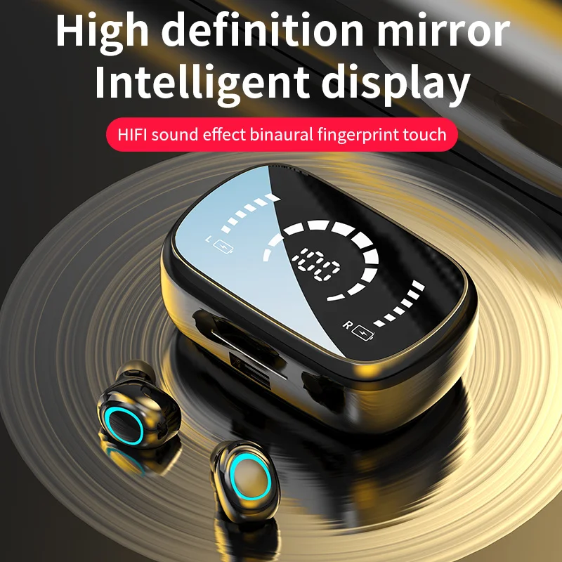 Новые зеркальные наушники с цифровым дисплеем S11, беспроводные двойные наушники-вкладыши TWS, мини-наушники с сенсорным экраном 5,0, Bluetooth-гарнитура