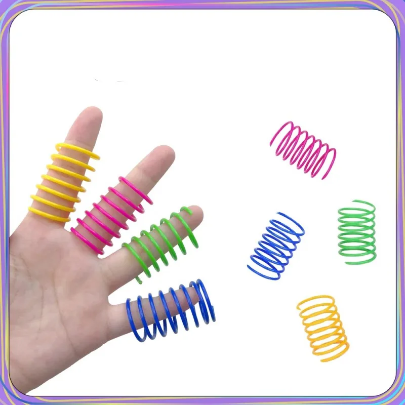 Kitten Cat Toys Wide Durable Heavy Gauge Cat Spring Toy Colorful Springs Cat Pet Toy Coil Spiral Springs Pet Life
