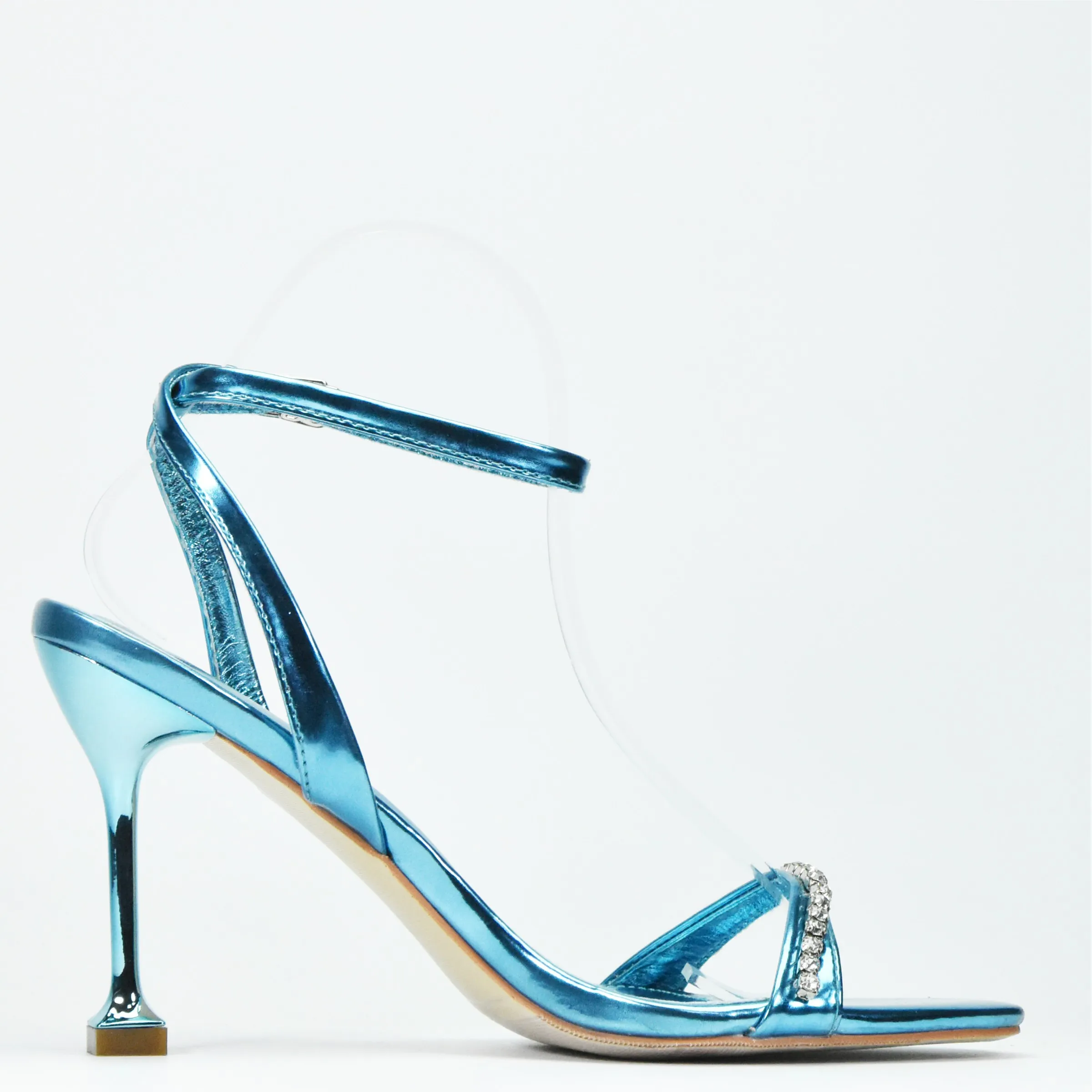 CHMURY летние зеркальные блестящие синие розовые туфли на каблуке для женщин 2024