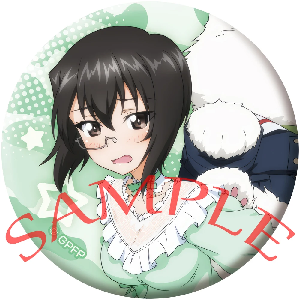 Anime GIRLS und PANZER Cosplay Reizei Mako Akiyama Yukari Nishizumi Miho Isuzu Hana Cartoon Badge Brooch Pins Accessories Gifts