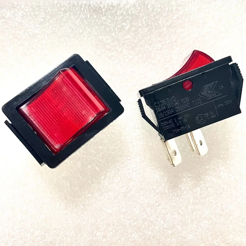 5 шт./C1353VQNAA двухполюсный двухпозиционный кулисный переключатель DPST красная