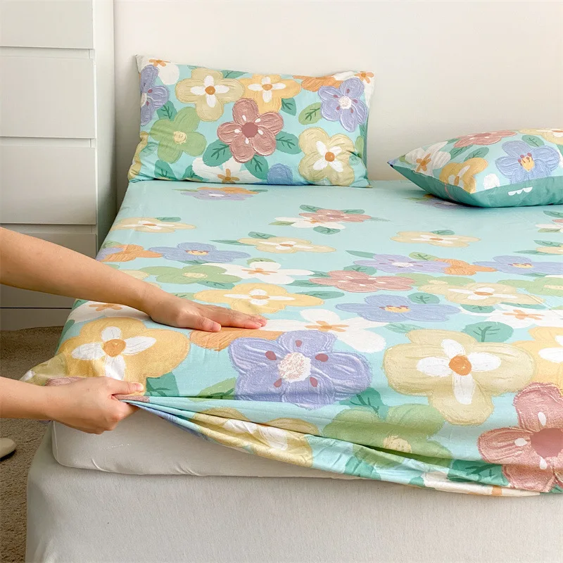 

1 шт., хлопковая простыня с резинкой, 24 цвета