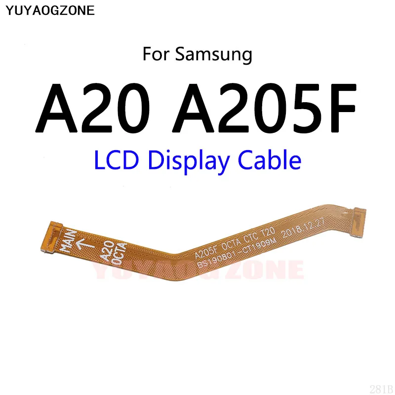 

50 шт./лот для Samsung Galaxy A20 A205F материнская плата ЖК-дисплей подключение кабеля материнская плата гибкий кабель