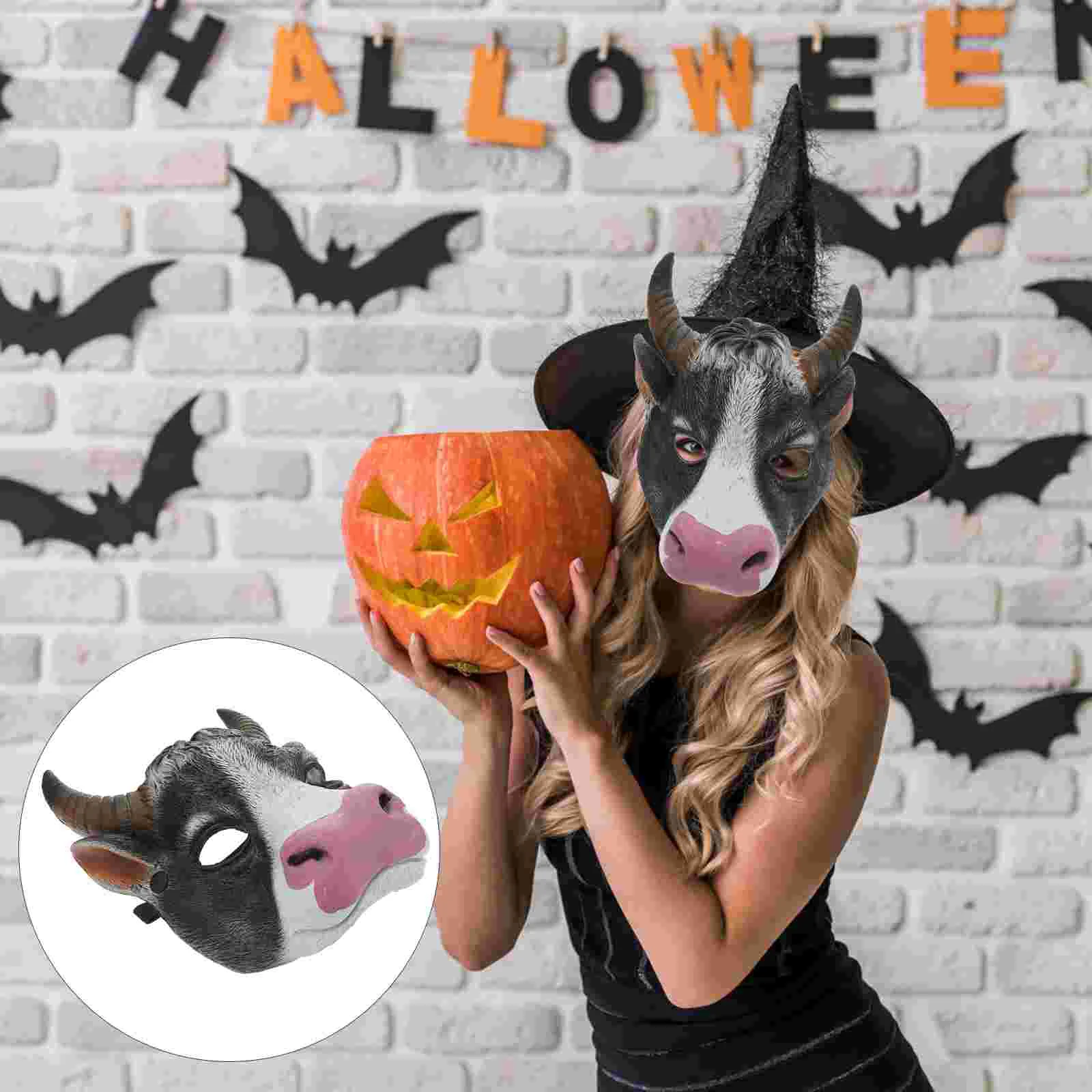 

Bull Mask Carnival Costume Masquerade Ball Masks Halloween Decorations Cosplay Scary Ox-head Party