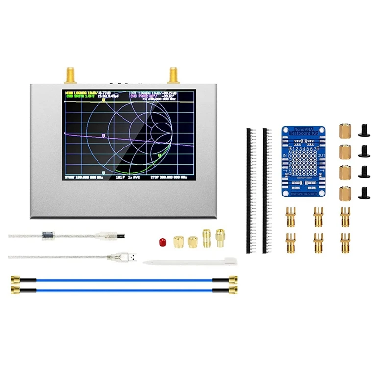 

Векторный анализатор сети Nanovna V2 PLUS4 с фильтром, аттенюатор HF VHF UHF SWR, таблица Смит с батареей 3200 мАч