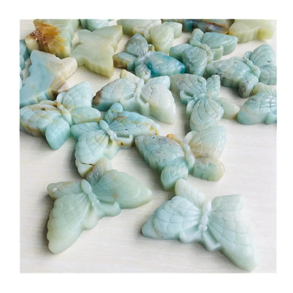 

Натуральные резные хрустальные резьбы, карибская кальцит-бабочка для рождественских украшений