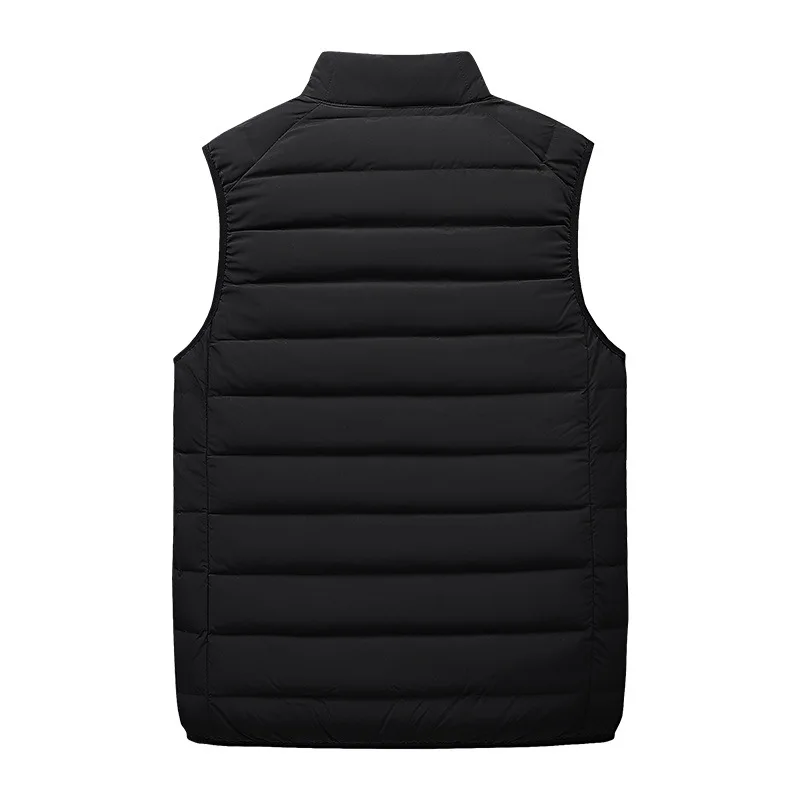 Down Vest for Men In Autumn and Winter New Stand Collar Waistcoat White Duck Down Light and Warm Casual Coat