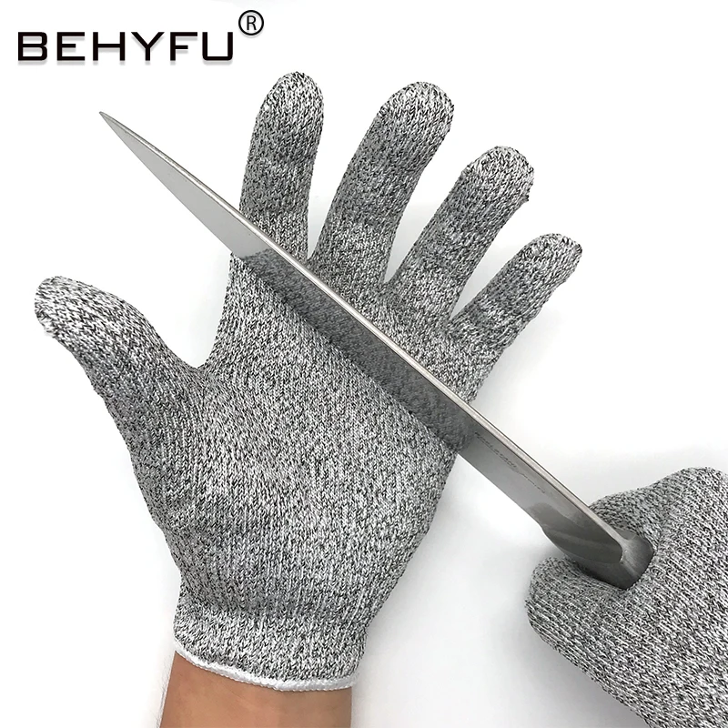 

Anti-cut Gloves For Slaughterfish Kitchen Chef Carpenter Electrician Work Gloves Grade 5 HPPE