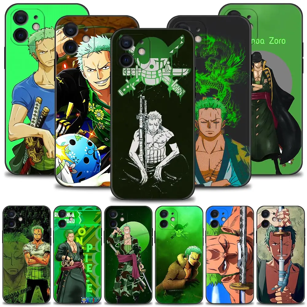 

Phone Case for iPhone 13 11 12 Pro Max XR X 8 7 Plus XS 13mini SE Cover Silicon Bumper One Piece Zoro