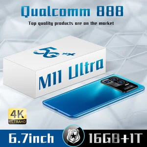 m11 ultra smart cell mobile phone 6 7 inch hd 4g5g qualcomm android 12 dual sim 1tb16gb unlocke celulares 24mp48mp free global shipping