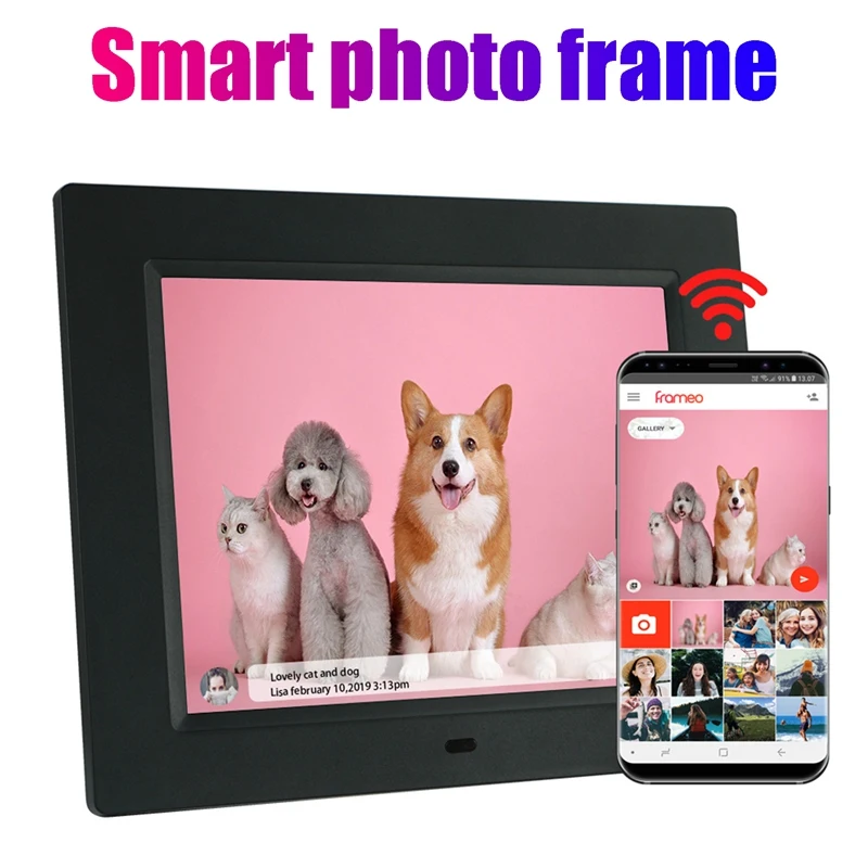 

Digital Photo Frame 8.7 Inch Screen 1024X768 WiFi Photo Frame Electronic Album Picture Video Full Function