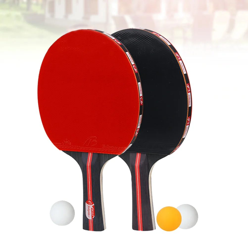 

Table Tennis Racket Horizontal Suit Shot Beginner Training Ping-pong Board Table Tennis Racket Set Two Shot Three Balls