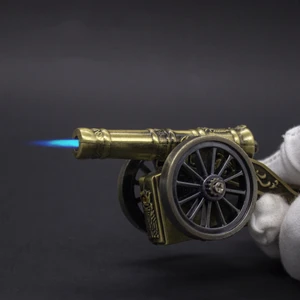 Mini Cannon Butane Lighter Windproof Cute Creative Interesting Ornament Turbo Cigarette Lighter Decoration Gadget for Men