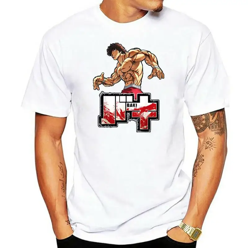 

Camiseta negra de Anime Baki Hanma The Grappler унисекс, camiseta de S-3Xl, camiseta de verano