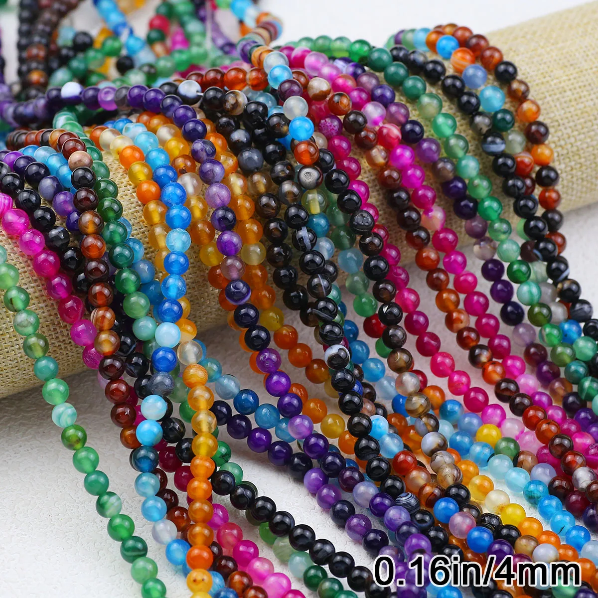 Поточный агат разделители из натурального камня круглые свободные бусины в