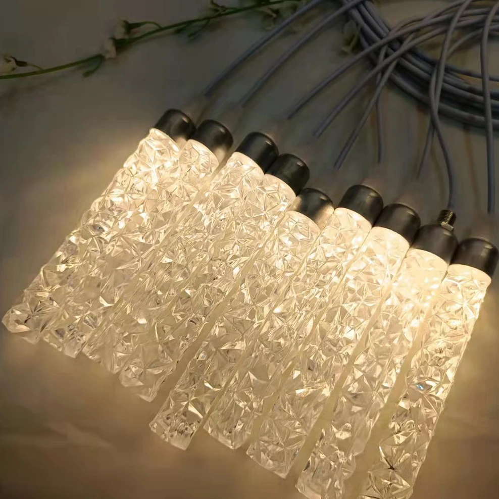 

10 In 1 Led Column String Lights Acrylic Staircase Lights Indoor Lighting Long Spiral Lamp Living Room Hall Christmas Lights