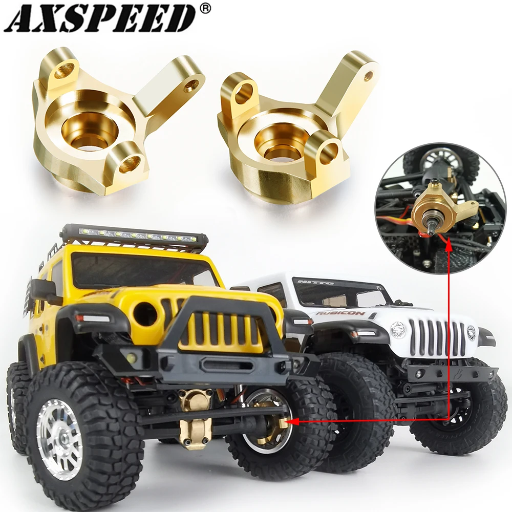 

AXSPEED 2 шт. кастеты рулевой тяжелый латунный противовес для 1/24 Axial SCX24 RC Гусеничный автомобиль обновленные детали