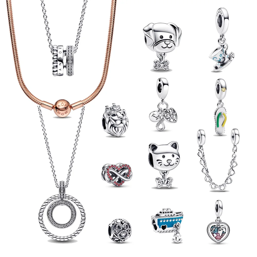 

Free Shipping Necklace Beads for Pandora Lovers' Gifts Wholesale and Retail DIY Pendants Women Pendant Original Jewelry OR028