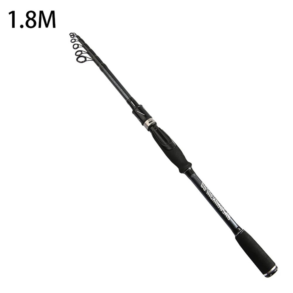 

Durable Easy To Carry Practical Ultra-light Fishing Rod Fishing Tool 2000G Black Carbon Fiber Telescopic Fishing Rod
