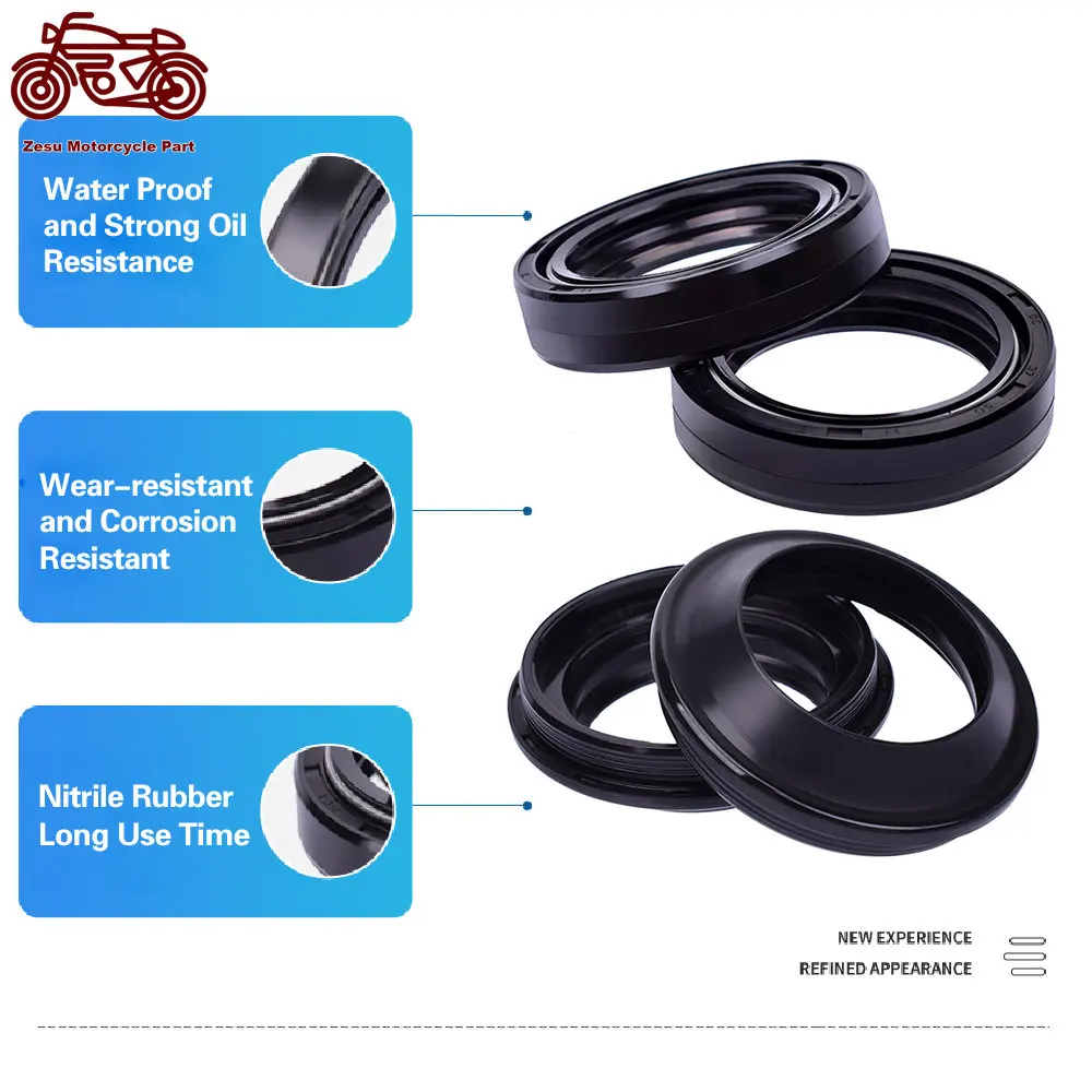 

37x50x11 Motor Front Fork Dust Seal and Oil Seal for Honda CR 80 85 CR 85 300 500 650 750 900 1100 CBR 250 500 600 VFR 700 750