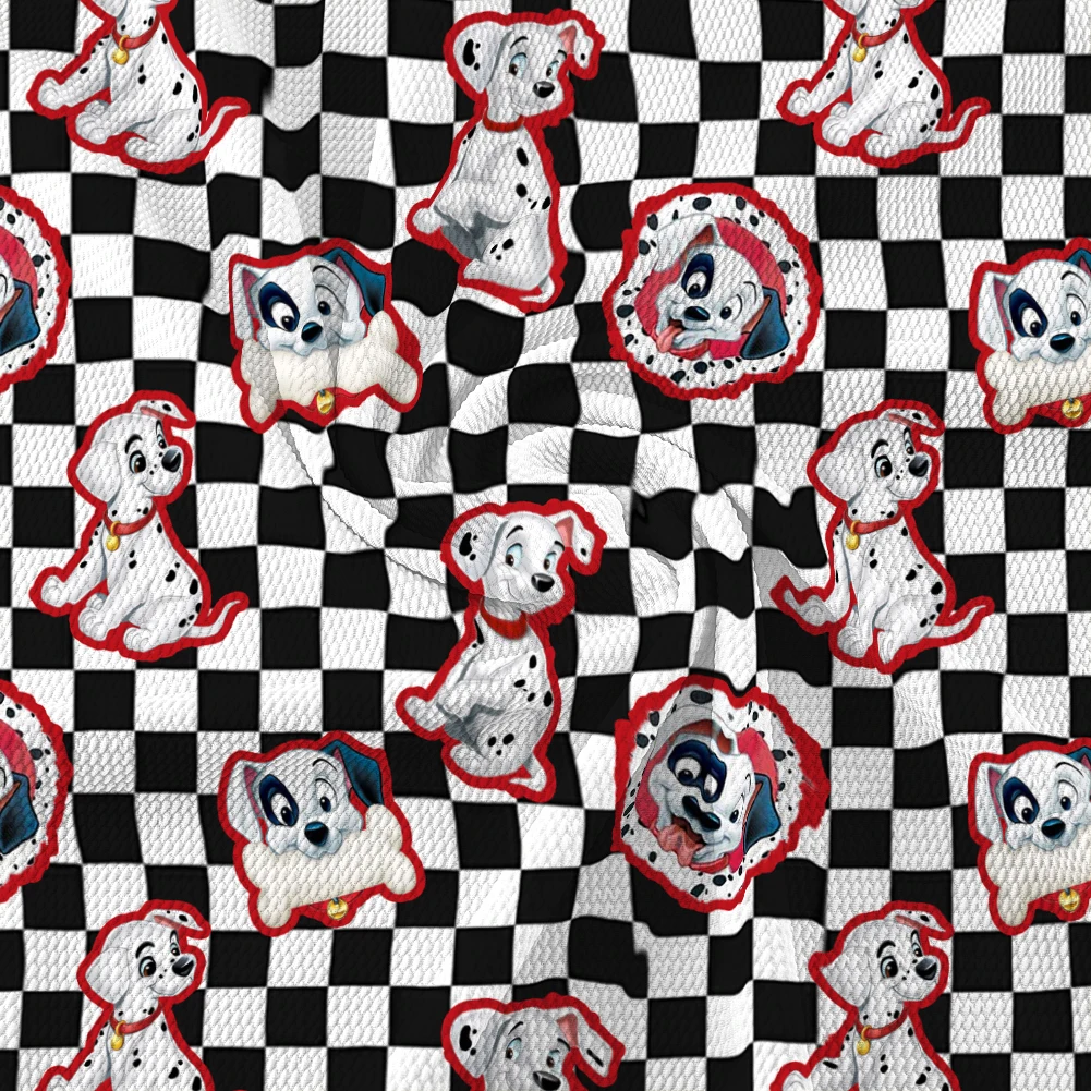 

50*145 Disney 101 Dalmatians Bubble Satin Pure Cotton Material Patchwork Sewing Fabrics Quilt DIY Cloth Material