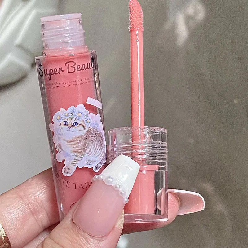 

CAPPUVINI Lipsticks Cute Cat Jelly Lip Glaze Moisturizing Lasting Sexy Mirror Lip Gloss Korean Lip Tint Beauty Makeup