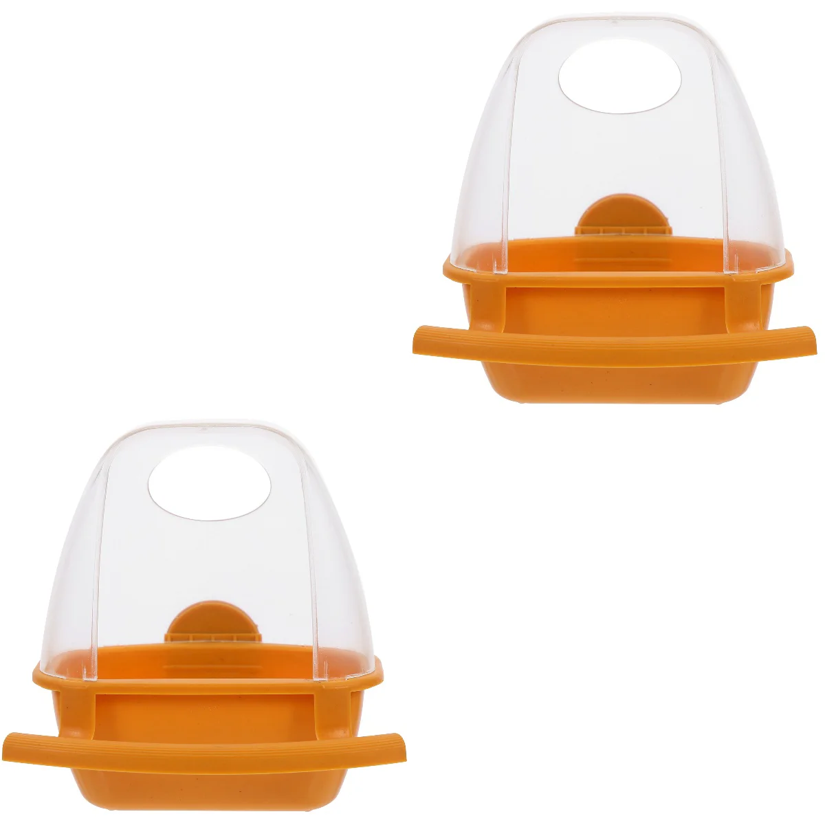 

2pcs Clear Bird Splash-Proof Bird Feeder Birdcage Hanging Feeder