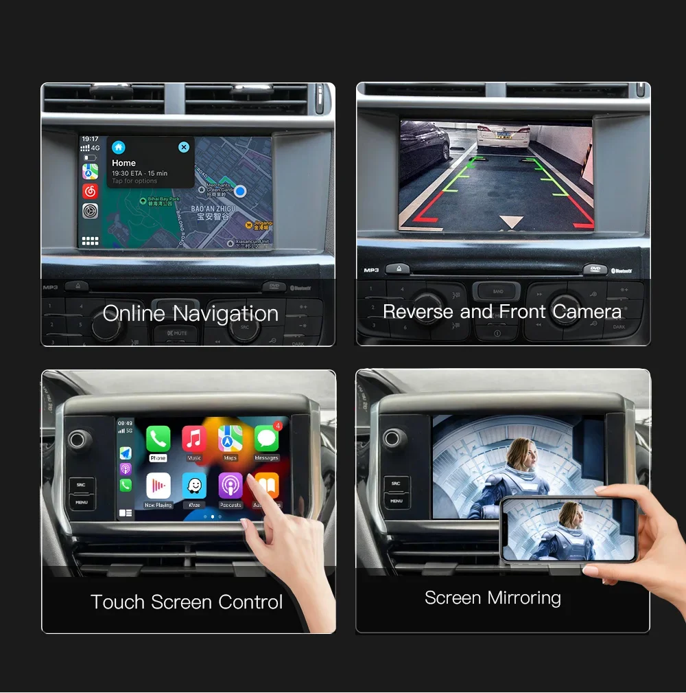Фото Беспроводная коробка CARABC для Peugeot Citroen SMEG + Picasso C4 C5 DS4 DS3 308 508 208 3008 5008 Модуль Android Auto AirPlay №3