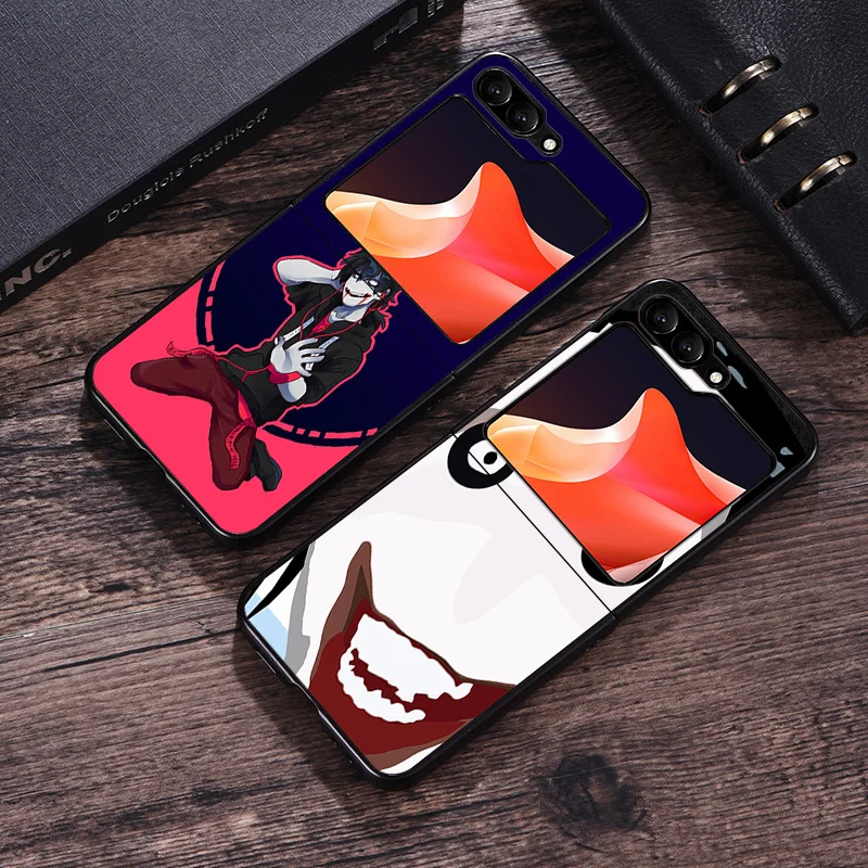 Чехол для телефона Samsung ZFlip6 5G Z-Flip5 Anime Jeff The Killer Galaxy Z Flip4 Flip3 Flip 6 5 4 3 черный чехол