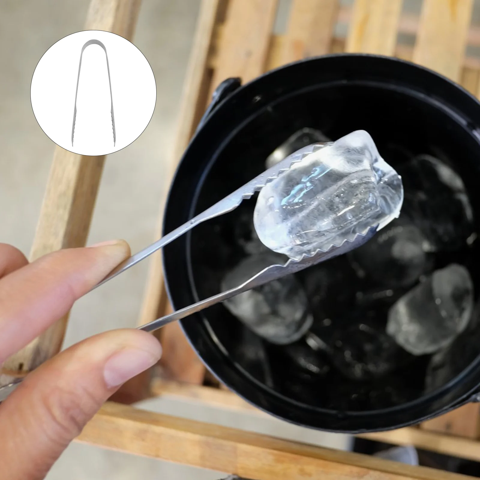 

Tongs Icecube Freezer Trays Kitchen Cooking Stainless Steel Servingmini