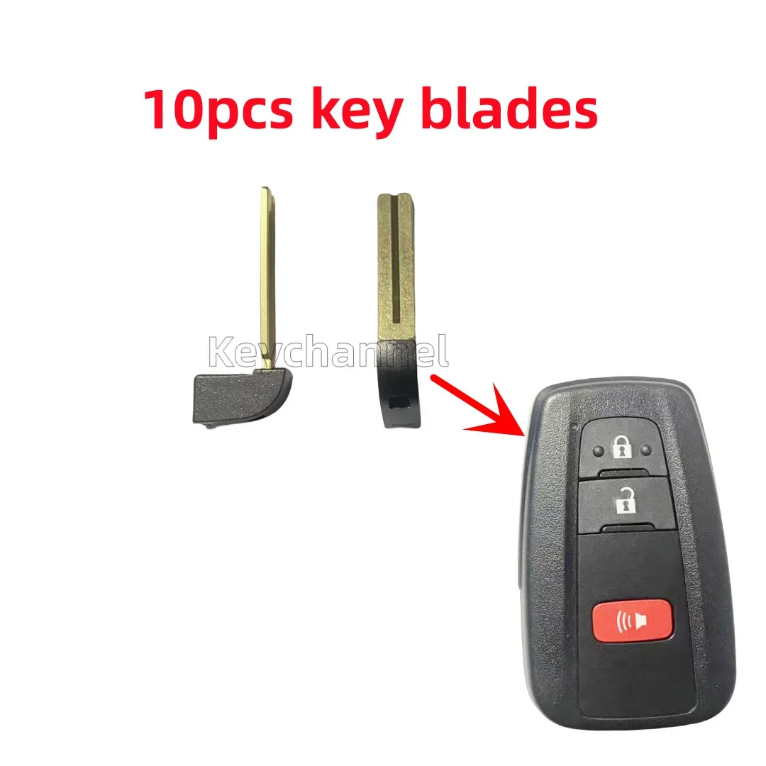 

10 шт. автомобильный умный ключ TOY40 БЕСКЛЮЧЕВОЙ пульт дистанционного управления аварийная пустая лезвие Keylessgo для Toyota Prius Corolla Sienta Camry xse CHR