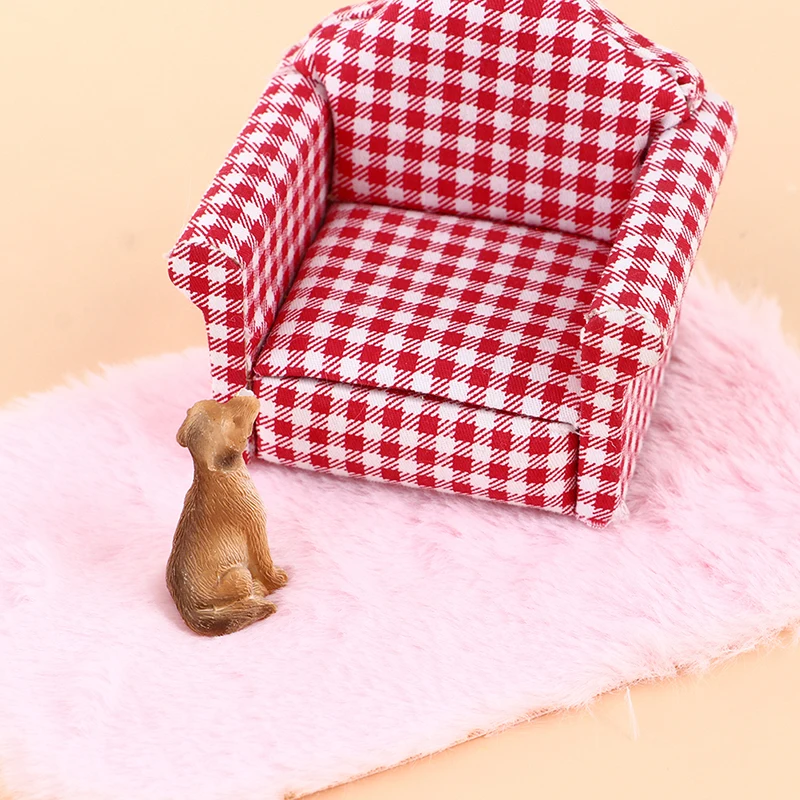 

1 шт. 1:12 миниатюрный плюшевый ковер для кукольного домика коврик для гостиной домашний декор мебели