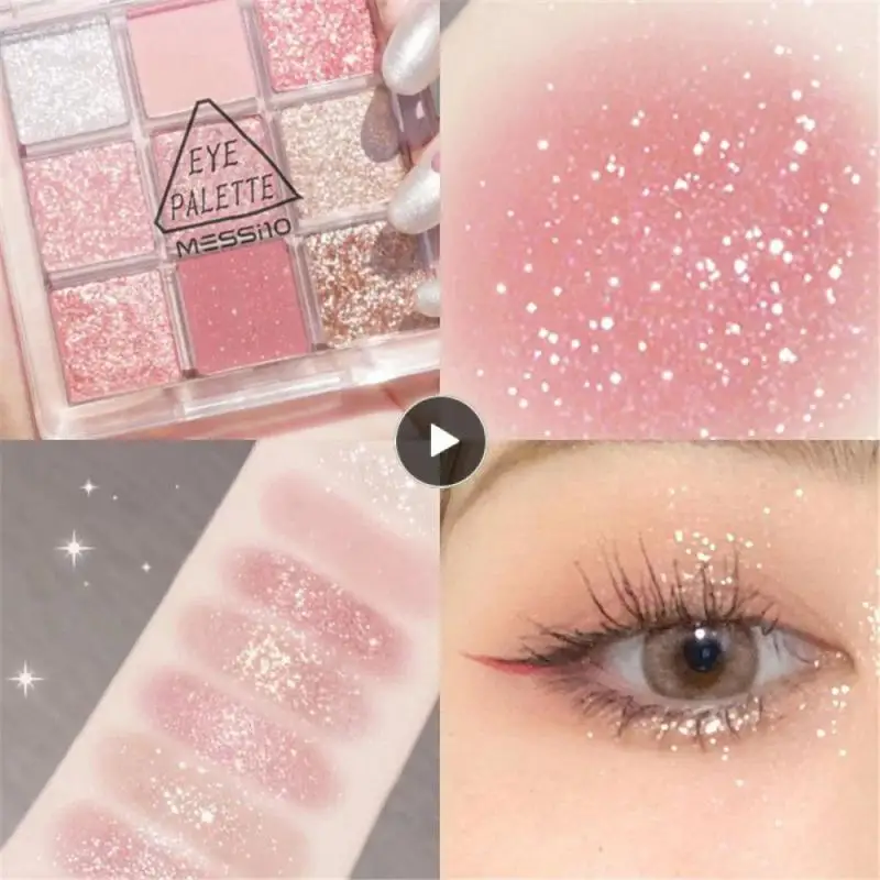 

Glitter For Eyes Shimmer Glitter Rose Pink Chocolate Eye Shadow Matte Make-up For Women Eyeshadow Palette Beauty Health