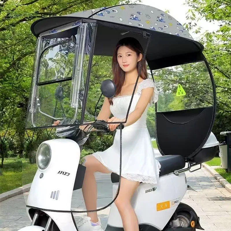 Мотоциклетный навес тент для открытия окна обновленный удлиненный трехколесный