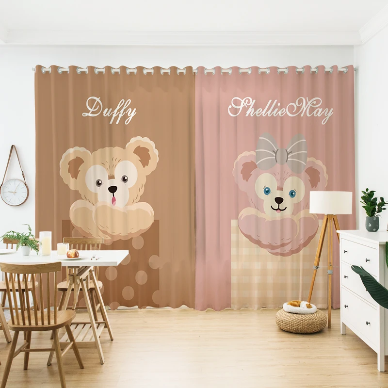

Cute Disney Cartoon StellLou Princess Style Children'S Bedroom Curtain Living Room Balcony Bay Window Shade Sunscreen Curtain