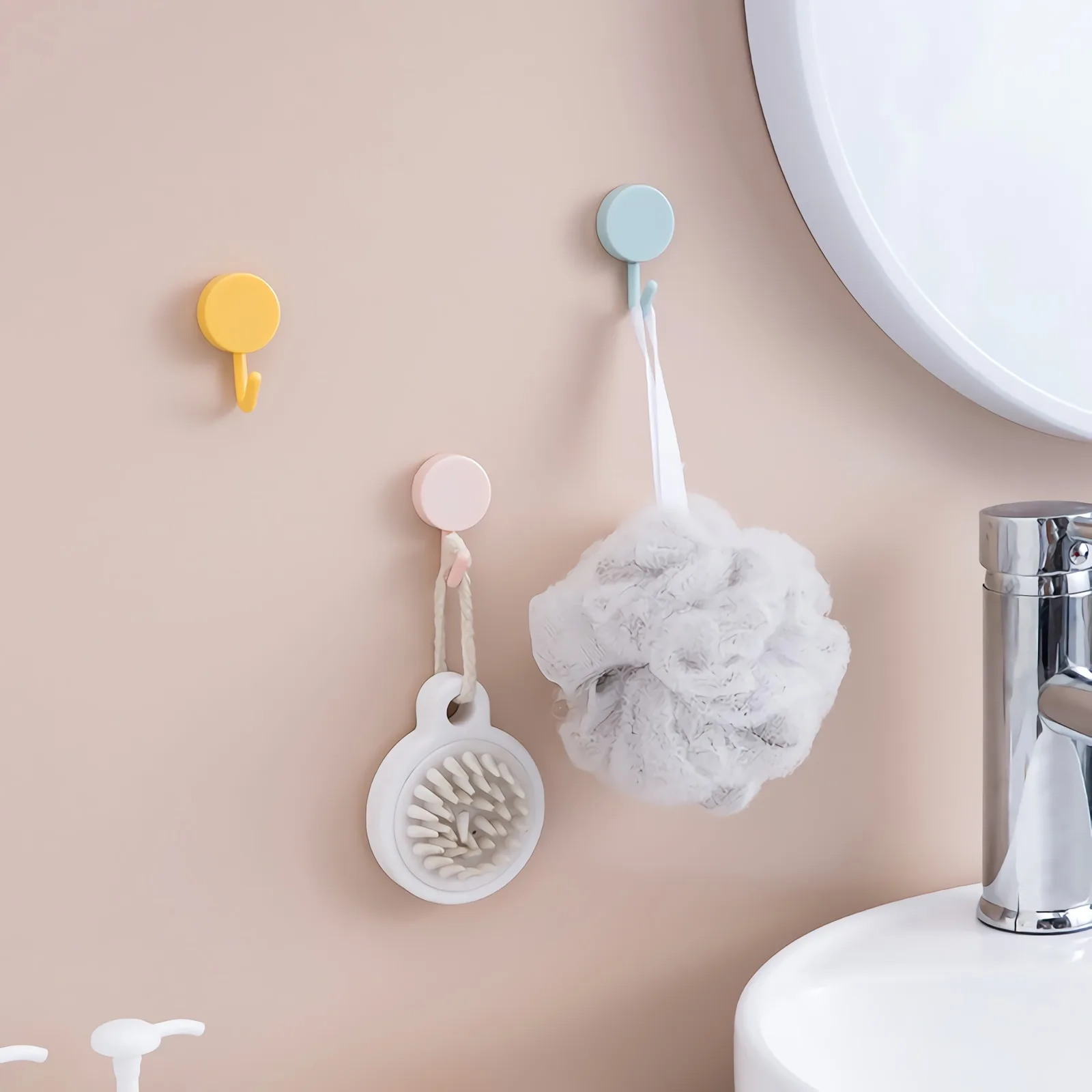 10Pcs Strong Non-Marking Hook Kitchen Bathroom Hooker Cute Self-adhesive Free Punch Wall Sticker Key Towel Bag Placement |