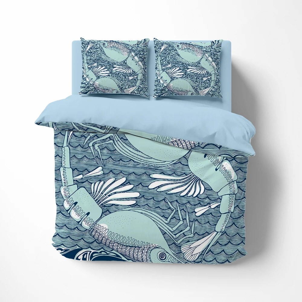 

luxury Bedding set euro twin queen king single bed linen Quilt/Duvet cover set Linens 2bedrooms Bed set for home textile shrimp