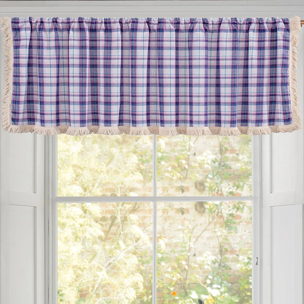

American Purple Plaid Curtains Fabric Short Curtains for Kitchen Coffee Curtains Tulle Half Curtains for Bar Kitchen Door