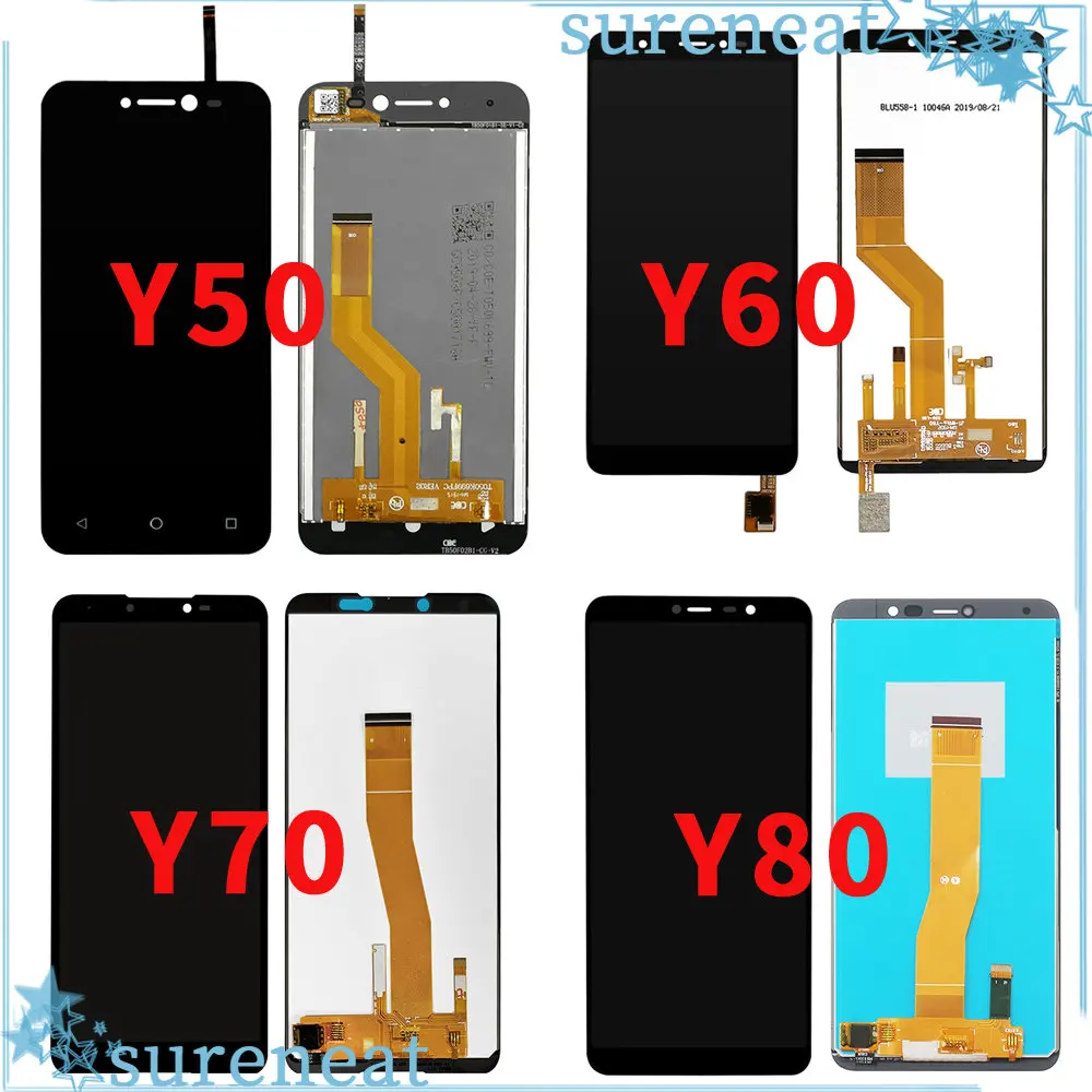 

For Wiko Y50 Y60 Y70 Y80 LCD Display and Touch Screen Tested Assembly Repair Parts Phone Replacement Accessories