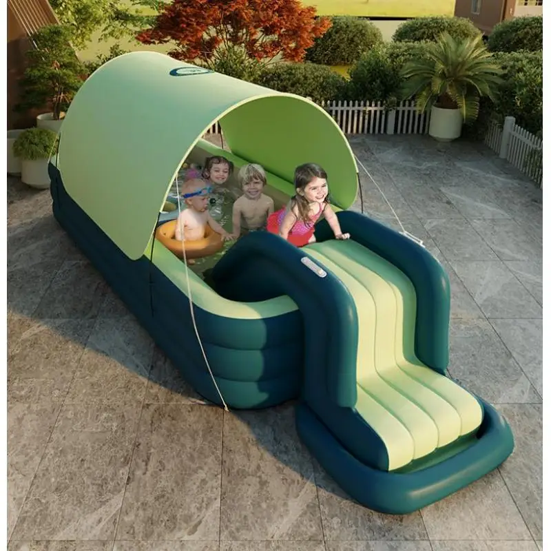 Piscina inflable de 3m, tobogán portátil para juegos acuáticos, para patio trasero al aire libre, fiesta acuática